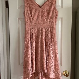 Muadress Sleeveless Hi-Lo Lace Formal Cocktail Irregular Hem Dress Sz XL